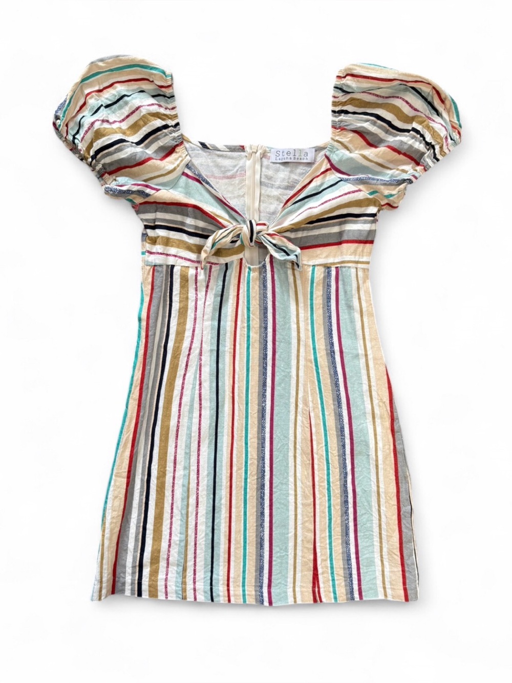 Stella Laguna Beach Striped Tie-Front Dress